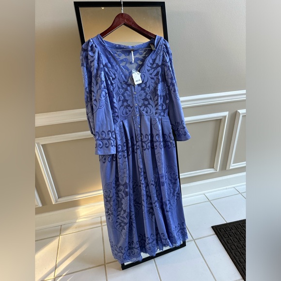 NWT Free People Dresses Free People Shadow Dance Midi Dress ! NO SLIP! - Picture 4 of 6